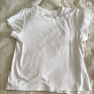 Bright White Short Sleeve Cotton Tee